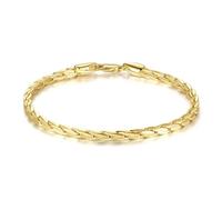 STREYANT 14K Gold Bracelet for Women Never Tarnish Double Braided Chain Bracelet Delicate Gold Chain Bracelet Ideal Gift (6.5", 7", 7.5", 8", 9", 9", 9", 7in, 14K, No Gemstone