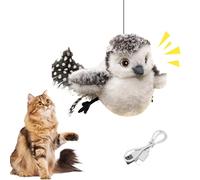 Streysisl Bird Toy for Cats | Snowy Owl Shaped Rechargeable Interactive - Touch Activated Kitten Toy,for Pet Kittens Living Room Home Indoor Playing Travel