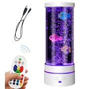 Streysisl Bubble Lamp - Remote Control Tank Calming Light - Fake Aquarium Bubble Tower Fish Tube Light,for Nursery Living Room Bedroom Desktop Shelf Cabinet Home Office