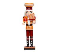 Streysisl Christmas Gingerbread Figurines - Wooden Gingerbread Soldiers - Festival Seasonal Holiday Desk Display Figurines Doll for Home Shelf Table Entry Cabinets Desktop