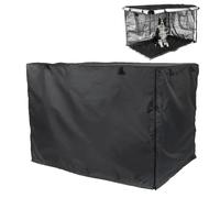 Streysisl Dog Crate Cover Grey Cage Cover Fits Most Dog Cages, Durable Windproof Pet Kennel Cover Provided Private Cage Cover Cloth Silver Coated Breathable Double Door Cage Cover