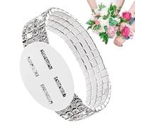 Streysisl Floral Elastic Wrist Corsage Bands - Wristlets For Wedding Slaplets Stylish Creative Bracelets | Great For Bridal Shower Party, Portable Flower Wrist Band For Women Girls