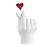 Streysisl Hand Gesture Heart Statue Love Finger Sculpture Resin Love Sculpture Modern Gesture Decoration Creative Desktop Ornaments Home Decoration for Living Room Bookshelf Coffee Table