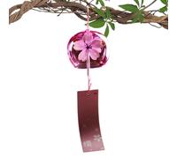 Streysisl Japanese Wind Chimes, Japanese Wind Bells, Romantic Flowers Outdoor Wind Bells, Handmade Pendant for Home Decoration, Garden Bell for Indoor and Outdoor Use with Card