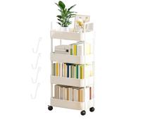 Streysisl Trolley Storage Trolley, Kitchen Trolley, Multi-Purpose Trolley, Bookshelf Wheels, Rolling Trolley, Recess Shelf Wheels, Space-Saving Organiser Trolley for Home Organisation