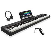 STRICH 88 Key Digital Piano Full Size Electric Keyboard with Semi-Weighted Sensitive Keys, Portable Electric Piano Set for Beginner, Bundle with Sustain Pedal, Headphones, Music Rest, SEP-150S