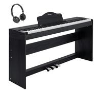 STRICH Digital Piano 88 Keys, Hammer-Action Weighted Keyboard, Full size Electric Piano Keyboard with Furniture Stand, 25Wx2 Speakers, Supports USB-MIDI/Wireless Connect, SDP-300W (Color Black)