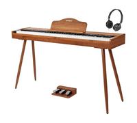 STRICH Digital Piano 88 Keys, Hammer-Action Weighted Keyboard, Full size Electric Piano Keyboard with Stand, 25Wx2 Speakers, Supports USB-MIDI/Wireless Connecting SDP-300S (Color Mahogany)