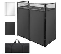 STRICH DJ Screen, DJ Display Stand with Triangular Panel, Black and White Backdrop