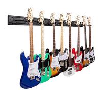 STRICH Guitar Wall Mount Hangers for Multiple Guitars, 80.5" W Holds 8 Guitars, Strong Aluminum Metal Guitar Stand Rack Bass Holder, Adjustable Instruments Display Set, SMH-08A
