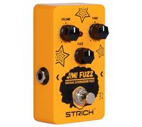 STRICH Jimi Fuzz Pedal, Compact Electric Guitar Mini Fuzz, Classic Sound, True Bypass, Adjustable Vol/Tone/Gain Controls for Electric Guitar, Orange