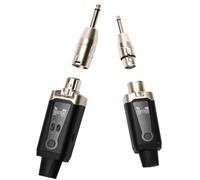 STRICH M2 UHF Wireless Microphone System XLR Mic Adapter 16 Channels, Transmitter and Receiver for Dynamic Mic, 48V Phantom Power for Condenser Microphone, Compatible with Audio Mixer PA Speaker