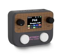 STRICH Pipe Tones Pocket Multi Effects Guitar Pedal for Guitar & Bass, 10 Effect Modules, 125 Effects, 40s Looper, 100 Drum Patterns, USB Audio Interface, Wireless Control, Dark Gray