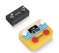 STRICH Pipe Tones Pocket Multi Effects Guitar Pedal with Foot Pedal for Guitar & Bass, 10 Effect Modules, 125 Effects, 40s Looper, 100 Drum Patterns, USB Audio Interface, Wireless Control, Orange