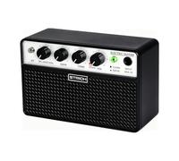 STRICH SEA-10 Electric Guitar Amp, 2 x 5 W Compact Portable Wireless Amplifier Dual Channel, Clean Drive Switch, Rechargeable Guitar Amplifier with 1/8 Headphone Output for Beginner, Practice, Black