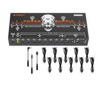 STRICH SPS-60 Guitar Pedal High Power Supply, 10 Totally Independent DC Outputs Pedalboard Power Supply for 9V/12V/18V (300mA/500mA) for Power High-current Effect Pedal