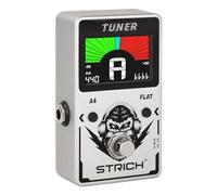 STRICH Tuner Guitar Pedal with Large Color Screen, Precision Chromatic Drop Tuning, 430-450Hz A4, True Bypass for Electric Guitar & Bass, Silver