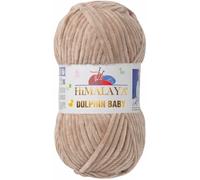 Strickfein Himalaya Dolphin Baby Wool Yarn, Cotton Knitting Wool for Knitting, Crochet (80317 Light Brown)