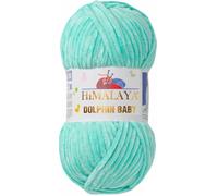 Strickfein Himalaya Dolphin Baby Wool Yarn, Cotton Knitting Wool for Knitting, Crochet (80345 Baby Green)