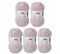 Strickfein Himalaya Dolphin Baby Wool Yarn Knitting Super Bulky (6), 100 g Ball, 120 m, Needle 6.5 mm, 5 x 100 g (Beige)