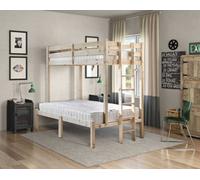 Strictly Beds And Bunks Duke Heavy Duty Triple Sleeper Pine Bunk Bed, 4Ft Small Double