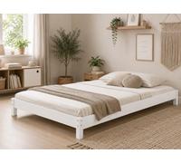 Strictly Beds And Bunks Kansas White Montessori Solid Pine Low Floor Bed, 3Ft Single