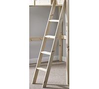 Strictly Beds and Bunks Pine Bunkbed Ladder - Replacement Bunk Bed Slanted Ladder Solid Pine, Natural, White, Black or Grey (Natural)
