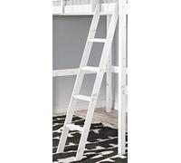Strictly Beds and Bunks Pine Bunkbed Ladder - Replacement Bunk Bed Slanted Ladder Solid Pine, Natural, White, Black or Grey (White)