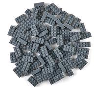 Strictly Briks Classic Bricks 96 Piece 2x4in, 5x10cm Gray Building Brick Creative Play Set - Compatible with LEGO Blocks, Compatible with LEGO Base Plates