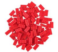 Strictly Briks Classic Bricks 96 Piece 2x4in, 5x10cm Red Building Brick Creative Play Set - Compatible with LEGO Blocks, Compatible with LEGO Base Plates