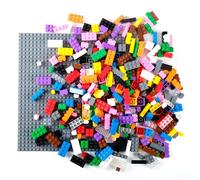 Strictly Briks Premium 12 Color 336 Piece Loose Building Brik Set with Baseplate - Compatible with LEGO Blocks, Compatible with LEGO Base Plates