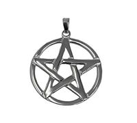 Strictly Gifts Unisex Sterling Silver Pentacle Pentagram Wicca Pendant for Men or Women with Gift Box perfect for Valentine's, Birthdays, Anniversaries and Christmas