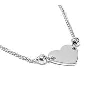 Strictly Gifts Womens and Girls Adjustable Slider Heart Bracelet (Silver)