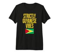 Strictly Guyanese Vibes Guyana Flag Carnival Premium T-Shirt