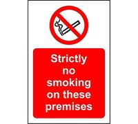 Strictly no smoking on these premises sign - 3mm Aluminium sign 600mm x 400mm