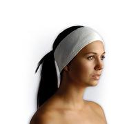 Strictly Professional Headband with Velcro (White) - Adjustable Spa & Facial Headband - Soft Hair Band for Skincare, Makeup & Salon Use