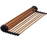 Strictly Sinks Stainless Steel Dish Drying Rack - Polished Copper 21 X 13 Inches Roll Up Dish Drying Rack - Multipurpose Foldable Over The Sink Kitchen Drainer, Countertop Cooling Rack