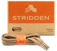STRIDDEN 2 Pairs Oval Shoelaces, 1/4” Half Round Eco-Positive Shoe Laces for Sneakers, Athletic Shoes, Boots and More, 72 Incense Khaki, 31 in