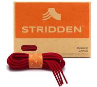 STRIDDEN 2 Pairs Round Boot Shoe Laces, Eco-Positive, Strong Durable Shoelaces for Outdoor Hiking Shoes/Work Boots/Sneakers, 10 Dusk Red, 72 in