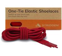STRIDDEN One-Tie Elastic Round Shoelaces(1 Pair), Eco-Friendly, Stretch Like a Tieless Slip-On for Sneakers/Sports Shoes/Boot, 10 Dusk Red, 47 in