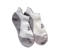 Stride Outdoors Merino Wool Ankle Socks, White and Grey, Athletic Performance