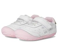 Stride Rite Baby-Girl's Soft Motion Adalyn First Walker Shoe, White/Silver, 5 Wide Toddler