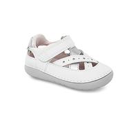 Stride Rite Girl's Soft Motion Kiki 2.0 First Walker Shoe, White, 5.5 Wide Toddler
