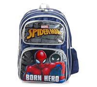 STRIDERS Spider-Man Ultimate Adventure School Backpack for Kids - Stylish, Durable Backpack with Padded Comfortable Straps & Spacious Compartments - Marvel-Inspired Designs, Multicolour, 14 inches