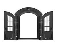 Striegro Interior Cat Door, Flap-free Design Indoor Cat Door For Easy Pet Access, Lockable Transparent Pet Doors For Cats, Black, 9.44x10.83x2.83 Inches.