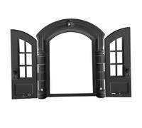 Striegro Interior Cat Door, Flap-free Design Indoor Cat Door For Easy Pet Access, Lockable Transparent Pet Doors For Cats, Black, 9.44x10.83x2.83 Inches.