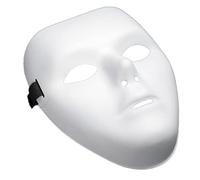 Striegro White Mask Full Face Masquerade Masks Party DIY Cosplay Blank Paintable Plain Masks..