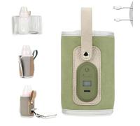 Strifee Baby Bottle Warmer, Strifee Baby Bottle Warmer Portable, Rechargeable Strifee Baby Bottle Warmer to Go, Temperature Adjustable Portable Baby Bottle Warmer (Green)