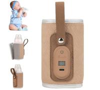 Strifee Baby Bottle Warmer Strifee Baby Bottle Warmer Travel Portable Baby Bottle Warmer with LED Display, Temperature Adjustable (Pink)