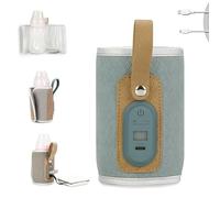 Strifee Baby Bottle Warmer, Temperature Adjustable Portable Baby Bottle Warmer, 7 Different Temperatures Bottle Warmer with Led Display (Blue)